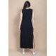 Vestido Midi Fenda Lateral Track Dress Preto