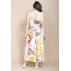 Vestido Regata Longo Peri Viscose Camadas Estampa Aurora Suave