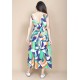 Vestido Regata Longo Peri Viscose Camadas Estampa Brisa do Mar
