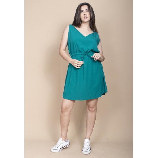 Vestido Plano Curto Verde