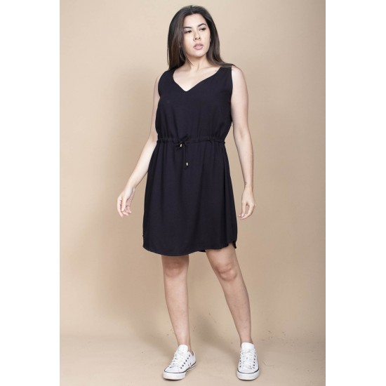 Vestido Plano Curto Preto