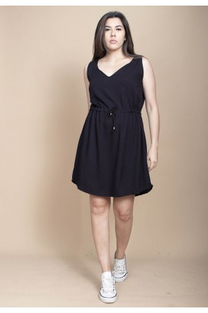 Vestido Plano Curto Preto