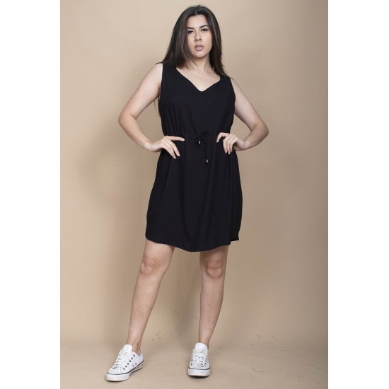Vestido Plano Curto Preto
