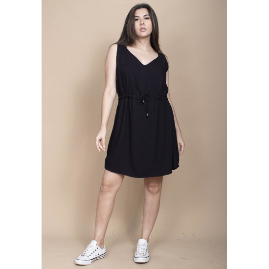 Vestido Plano Curto Preto
