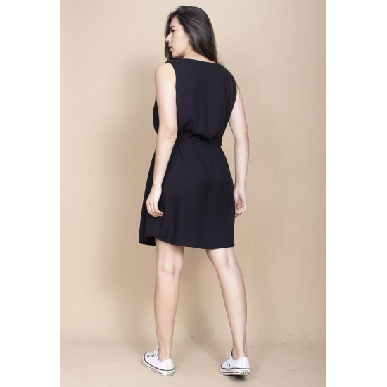 Vestido Plano Curto Preto