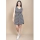 Vestido Plano Curto Estampa Encanto das Margaridas