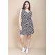 Vestido Plano Curto Estampa Encanto das Margaridas