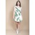 Vestido Plano Curto Estampa Folhagem Poética