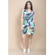 Vestido Plano Curto Estampa Brisa do Mar