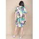 Vestido Curto Pataxô Viscose Mullet Decote V Estampa Encanto Botânico