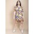 Vestido Curto Pataxô Viscose Mullet Decote V Estampa Cores Vibrante
