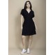Vestido Curto Viscose Elastex nas Costas Preto