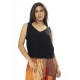 Blusa Regata Viscose Gola V Preto