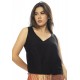 Blusa Regata Viscose Gola V Preto