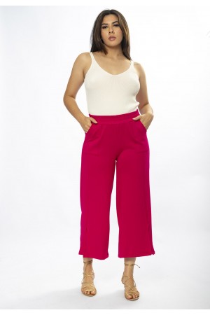 Calça Pantacourt Malha Encorpada Pink