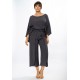 Calça Envelope Dueré Pantacourt Viscose Chumbo