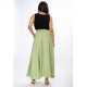 Saia Midi com Zíper Verde Menta