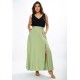 Saia Midi com Zíper Verde Menta