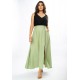 Saia Midi com Zíper Verde Menta