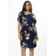 Vestido Curto Viscose com Bolso Estampa Festa das Flores Azul