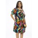 Vestido Curto Viscose com Bolso Estampa Aurora Urbana