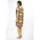 Vestido Curto Viscose com Bolso Estampa Cores Vibrantes