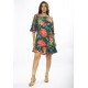 Vestido Curto Viscose Estampa Explosão Floral