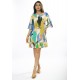 Vestido Curto Viscose Estampa Selva Urbana