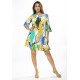 Vestido Curto Viscose Estampa Selva Urbana