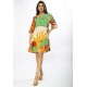Vestido Curto Viscose Estampa Jardim do Sol