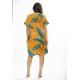 Vestido Curto Viscose com Bolso Estampa Aurora Botânica