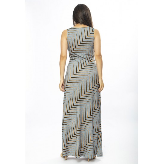Vestido Longo Butiá Malha Regata Estampa Murici