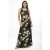 Vestido Longo Butiá Malha Regata Estampa Flores Ébano