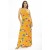Vestido Longo Butiá Malha Regata Estampa Laranja Floral