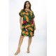 Vestido Curto Viscose com Bolso Estampa Festas dos Tucanos