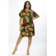 Vestido Curto Viscose com Bolso Estampa Festas dos Tucanos