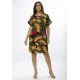 Vestido Curto Viscose com Bolso Estampa Festas dos Tucanos