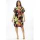 Vestido Curto Viscose com Bolso Estampa Noite Botânica