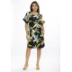 Vestido Curto Viscose com Bolso Estampa Jardim Noturno