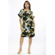 Vestido Curto Viscose com Bolso Estampa Jardim Noturno