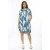Vestido Curto Malha Amplo Always Estampa Geometric Blue