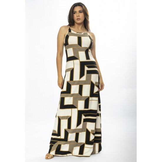Vestido Longo Malha Trapézio Igaci