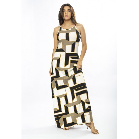 Vestido Longo Malha Trapézio Igaci