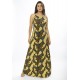 Vestido Longo Malha Trapézio Folhas de Outono