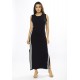 Vestido Midi Faixa Lateral Black
