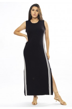 Vestido Midi Faixa Lateral Black