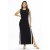 Vestido Midi Faixa Lateral Black