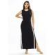 Vestido Midi Faixa Lateral Black