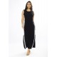 Vestido Midi Faixa Lateral Black