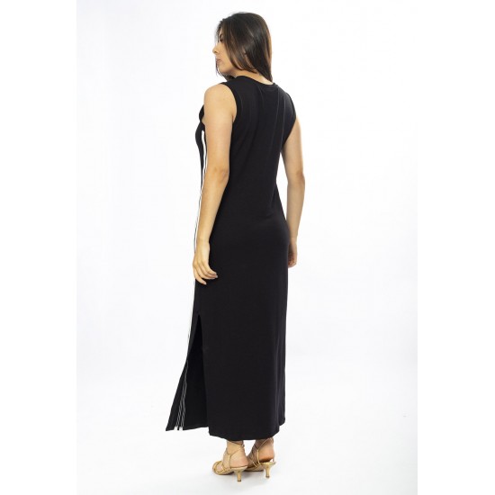 Vestido Midi Faixa Lateral Black